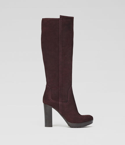 Bordeaux Langschaftstiefel Joana elegant
