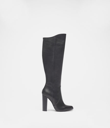 langschaftstiefel schwarz side