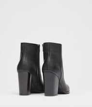 leder stiefeletten schwarz back