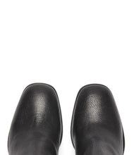 Leder Stiefeletten Sole schwarz