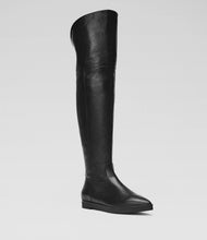 Schwarzer Overkneestiefel Lou modisch