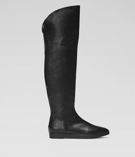 Schwarzer Overkneestiefel Lou elegant