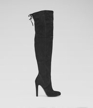 Schwarzer Overkneestiefel Nina klassisch