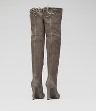 Taupe Overkneestiefel Nina feminin