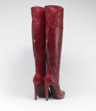 Roter Overkneestiefel Vivian feminin