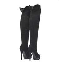 Overkneestiefel Velours Delilah schwarz