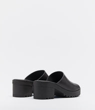 pantolette damenschuhe blockabsatz fashion schwarz