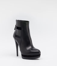 plateau boots cut out elegant schwarz