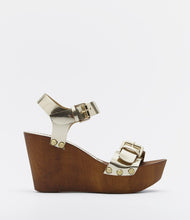 plateau sandaletten sandalen gold