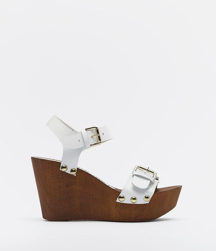plateau sandaletten sandalen weiss