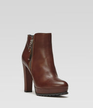 Braune Plateau Stiefelette Zoe elegant