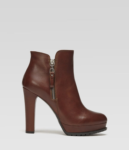 Braune Plateau Stiefelette Zoe urban