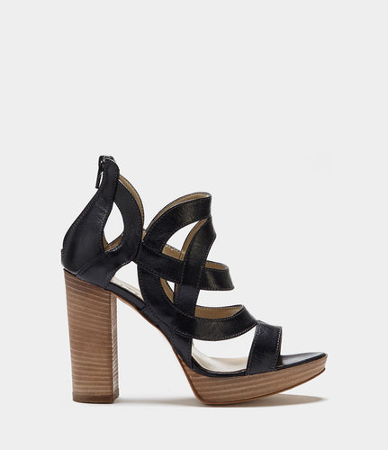 Plateau Sandalette Sienna schwarz
