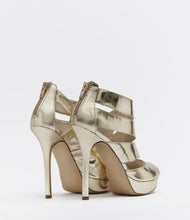 plateauschuhe damen schick riemchen gold