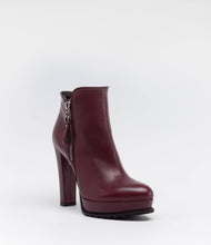 plateauschuhe damen stiefel stylisch bordeaux
