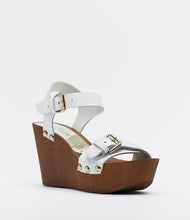 plateauschuhe sommersandalen holzabsatz weiss