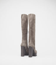 plateaustiefel grey taupe back