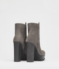 plateaustiefeletten taupe back