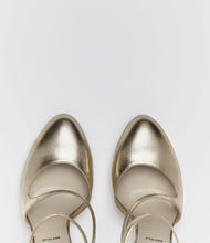 riemchen pumps sling damenschuh gold