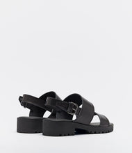 römer style profilsohle damensandalen sommer look schwarz
