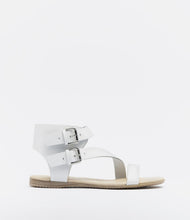 römersandalen flach damen weiss