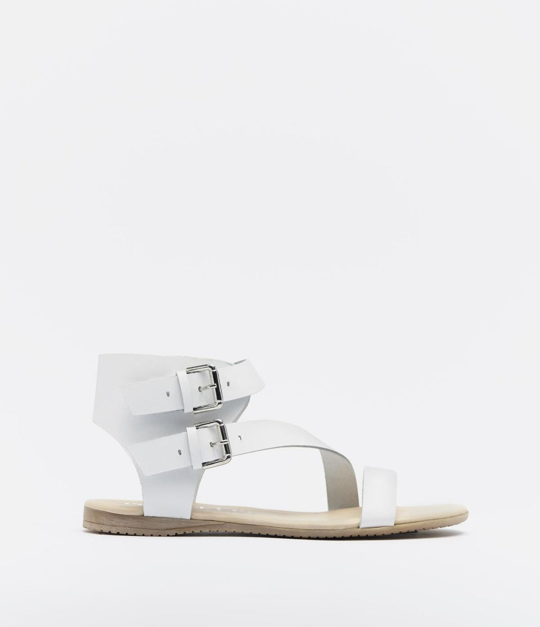 römersandalen flach damen weiss