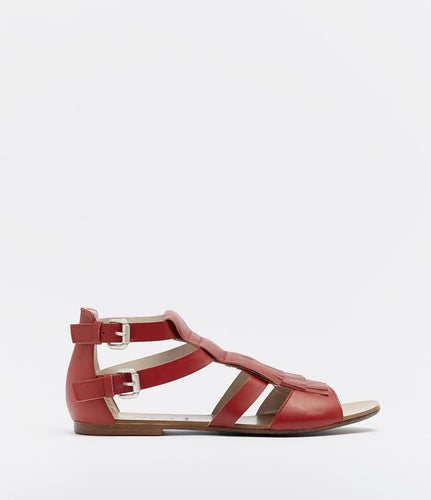 sandalen flach damen rot