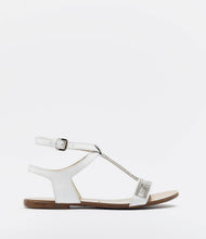 sandalen sandalette t-strap flach valeria weiss