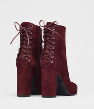 schnürstiefeletten bordeaux back