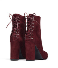 Schnürstiefeletten Fiona bordeaux