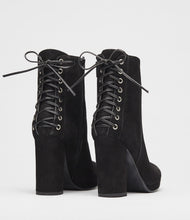 schnürstiefeletten schwarz back