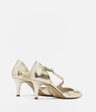 schuhe kleinem absatz bequem gold