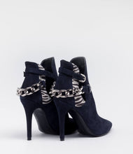 spitze wildleder high heels zebra blau