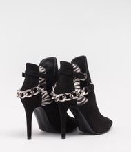 spitze wildleder high heels zebra schwarz