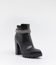 stiefel kette echt leder schwarz