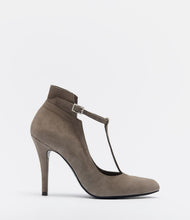 t-bar high heels tango schuhe taupe