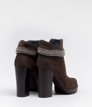 wildleder ankle boot stiefelette profilsohle braun